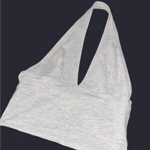 Plain Gray Halter Top - S